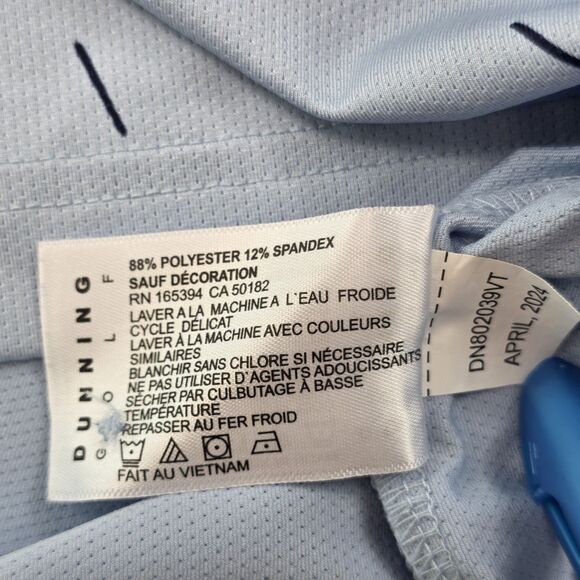 Dunning Stirling Ventilated Mesh Performance LG Polo Short Sl USA TX Flag $98 - Picture 8 of 9